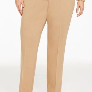 Talbots Beige Straight-Leg Dress Trousers